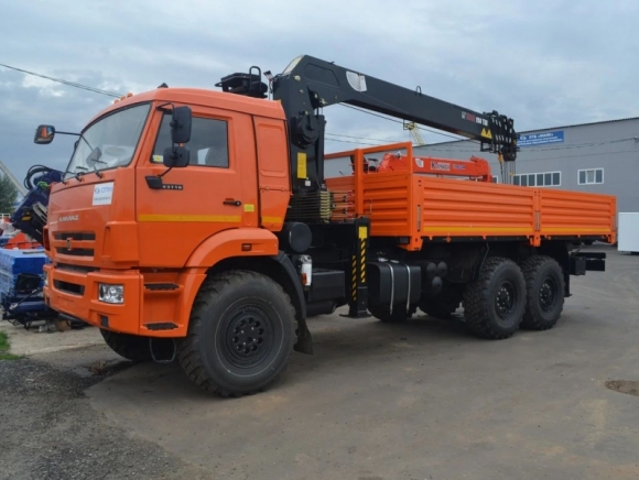 Бортовой автомобиль КАМАЗ 43118 (6x6) с КМУ HIAB 160TM-6