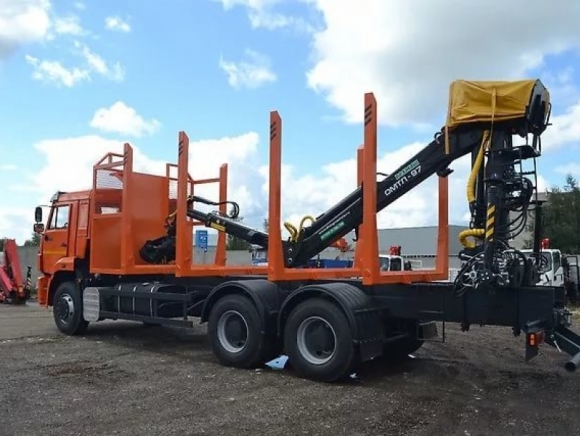 Сортиментовоз КАМАЗ 65115 с гидроманипулятором ОМТЛ-97