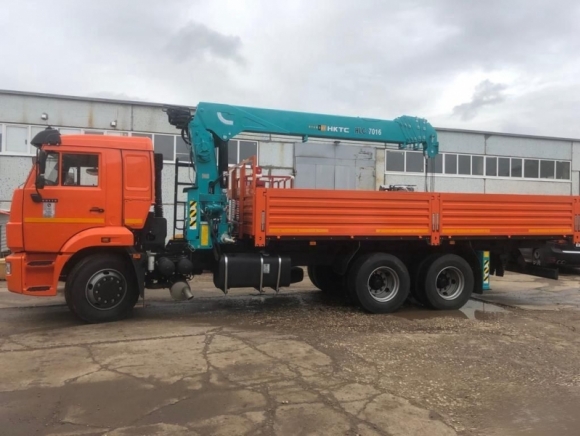 Бортовой автомобиль КАМАЗ 65115 с КМУ HKTC HLC-7016L