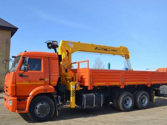 Бортовой автомобиль КАМАЗ 65115 с КМУ SOOSAN SCS 876 С БУРОМ