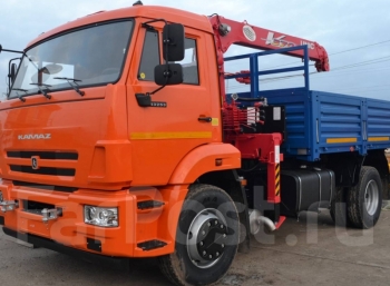 КАМАЗ 43253 бортовой с манипулятором UNIC UR-V374