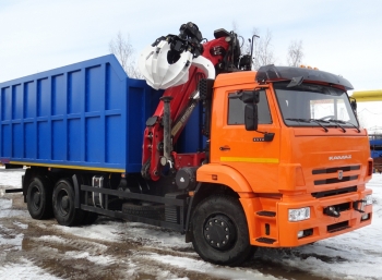Ломовоз с манипулятором на шасси КАМАЗ-6520 г/п 16,4 тн