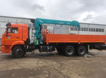 Бортовой автомобиль КАМАЗ 65115 с КМУ HKTC HLC-7016L
