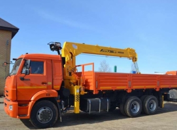 Бортовой автомобиль КАМАЗ 65115 с КМУ SOOSAN SCS 876 С БУРОМ